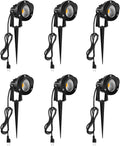 Romwish Outdoor LED Landscape Lighting for Yard, 10W LED Outdoor Spotlights Plugin,5Ft 120V AC with Metal Ground Spike, 3000K Warm White ,IP65 Waterproof Landscape Lights Apply to House Garden 2 Pack Home & Garden > Lighting > Flood & Spot Lights Romwish Warm White 6 pack 