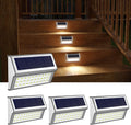 ROSHWEY Solar Outdoor Lights, 10 Pack 30 LED Fence Lights Outdoor Waterproof Post Solar Lamps Stainless Steel Deck Lights outside Step Lighting for Backyard Walkway Stairs, Cool White Light Home & Garden > Lighting > Lamps ROSHWEY Pack of 4, Cool White Light  