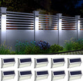 ROSHWEY Solar Outdoor Lights, 10 Pack Solar Fence Lights with 30LED Waterproof Backyard Lighting Stainless Steel Lamp for Deck Courtyard Patio Pool Home & Garden > Lighting > Lamps ROSHWEY Cool White-10 Pack  