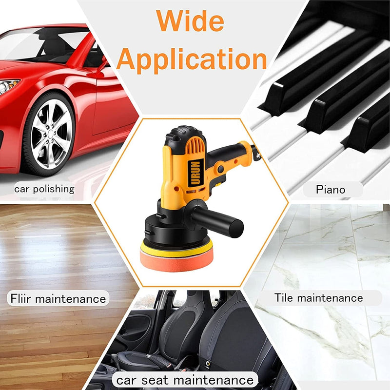 Rotary Car Polisher for Car Detailing,5-Inch,700W 600-3700RPM Dual Action Random Orbital,14 Items Variable Speed Car Polisher,Detachable Handle Car Waxing Cleaning Kit for Car/Boat/Home Appliance Home & Garden > Household Supplies > Household Cleaning Supplies URUN   