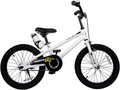 RoyalBaby Kids Bike Boys Girls Freestyle Bicycle 12 14 16 Inch with Training Wheels, 16 18 20 with Kickstand Child's Bike, Blue Red White Pink Green Orange Sporting Goods > Outdoor Recreation > Cycling > Bicycles Royalbaby White 18 Inch With Kickstand 