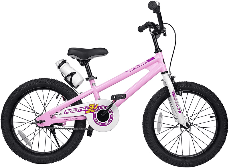 RoyalBaby Kids Bike Boys Girls Freestyle Bicycle 12 14 16 Inch with Training Wheels, 16 18 20 with Kickstand Child's Bike, Blue Red White Pink Green Orange Sporting Goods > Outdoor Recreation > Cycling > Bicycles Royalbaby Pink 18 Inch With Kickstand 