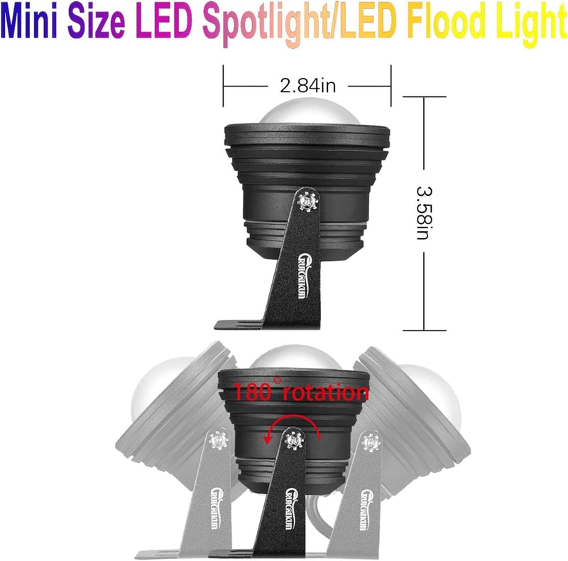 RUICAIKUN Spotlight for Yard,Led Spotlight 10W RGB Spotlight Outdoor with US Plug and Remote Control ,Dimmable Colored Spotlights,Waterproof Landscape Lights,Above Ground Pool Lights(Dc/Ac 12V). Home & Garden > Lighting > Flood & Spot Lights Xin Yang Chuangyi Electronic Co., Ltd.   