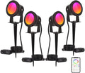 RUICAIKUN Spotlight for Yard,Led Spotlight 10W RGB Spotlight Outdoor with US Plug and Remote Control ,Dimmable Colored Spotlights,Waterproof Landscape Lights,Above Ground Pool Lights(Dc/Ac 12V). Home & Garden > Lighting > Flood & Spot Lights Xin Yang Chuangyi Electronic Co., Ltd. 4 Packs-app Control Only  