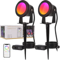 RUICAIKUN Spotlight for Yard,Led Spotlight 10W RGB Spotlight Outdoor with US Plug and Remote Control ,Dimmable Colored Spotlights,Waterproof Landscape Lights,Above Ground Pool Lights(Dc/Ac 12V). Home & Garden > Lighting > Flood & Spot Lights Xin Yang Chuangyi Electronic Co., Ltd. 2 Packs-app Control Only  