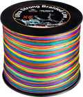 RUNCL Braided Fishing Line, 8 Strand Abrasion Resistant Braided Lines, Super Durable, Smooth Casting, Zero Stretch, Smaller Diameter, Rainbow Color for Extra Visibility, 328-1093 Yds, 12-100LB Sporting Goods > Outdoor Recreation > Fishing > Fishing Lines & Leaders RUNCL C - 1093Yds/1000M(8 Strands) 12LB(5.4kgs)/0.09mm/0.4# 