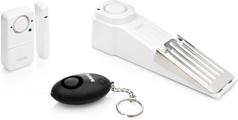 SABRE HS-DSA Wedge Door Stop Security Alarm with 120 dB Siren --- Great for Home, Travel, Apartment or Dorm Vehicles & Parts > Vehicle Parts & Accessories > Vehicle Safety & Security > Vehicle Alarms & Locks > Automotive Alarm Systems SABRE Dorm Apartment Security Alarm Kit (Wht/Blk)  