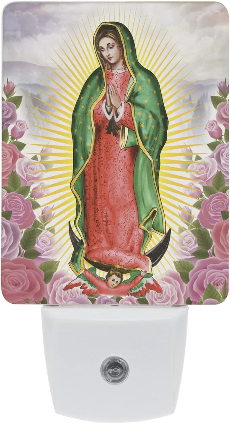 Saints Collection Unique St. Jude Plug in LED Night Light with Automatic Dusk to Dawn Sensor, Devotional Night Light, for Nursery, Bathroom, Bedroom, Kids Room, and Hallway Home & Garden > Lighting > Night Lights & Ambient Lighting CKK Home Décor VIRGIN OF GUADALUPE  