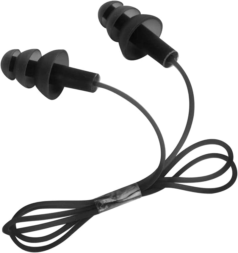 SALUTUY Corded Earplugs, Soft Waterproof Earplugs Washable and Durable to Use for Swimming for Diving Swimming(Black) Sporting Goods > Outdoor Recreation > Boating & Water Sports > Swimming SALUTUY   