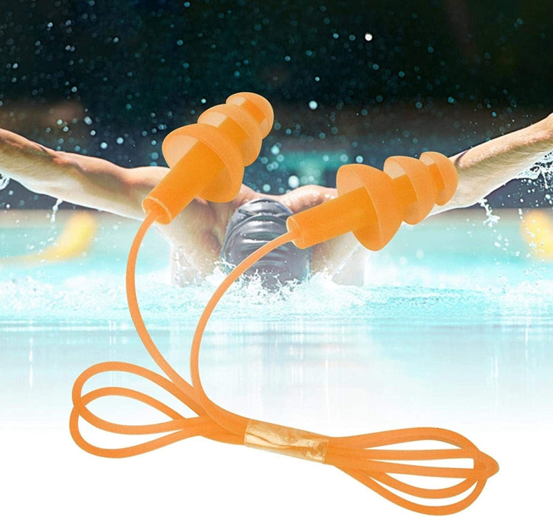 SALUTUY Corded Earplugs, Soft Waterproof Earplugs Washable and Durable to Use for Swimming for Diving Swimming(Default) Sporting Goods > Outdoor Recreation > Boating & Water Sports > Swimming SALUTUY   