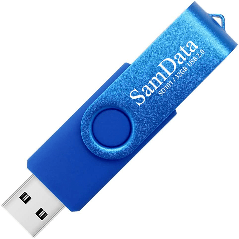 SamData 32GB USB Flash Drives 2 Pack 32GB Thumb Drives Memory Stick Jump Drive with LED Light for Storage and Backup (2 Colors: Black Blue) Electronics > Electronics Accessories > Computer Components > Storage Devices > USB Flash Drives SamData   