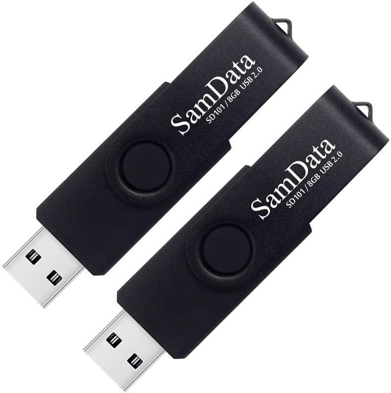 SamData 32GB USB Flash Drives 2 Pack 32GB Thumb Drives Memory Stick Jump Drive with LED Light for Storage and Backup (2 Colors: Black Blue) Electronics > Electronics Accessories > Computer Components > Storage Devices > USB Flash Drives SamData Black 8GB*2 8GB 