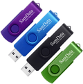 SamData 32GB USB Flash Drives 2 Pack 32GB Thumb Drives Memory Stick Jump Drive with LED Light for Storage and Backup (2 Colors: Black Blue) Electronics > Electronics Accessories > Computer Components > Storage Devices > USB Flash Drives SamData Multicoloured 8GB*4 8GB 