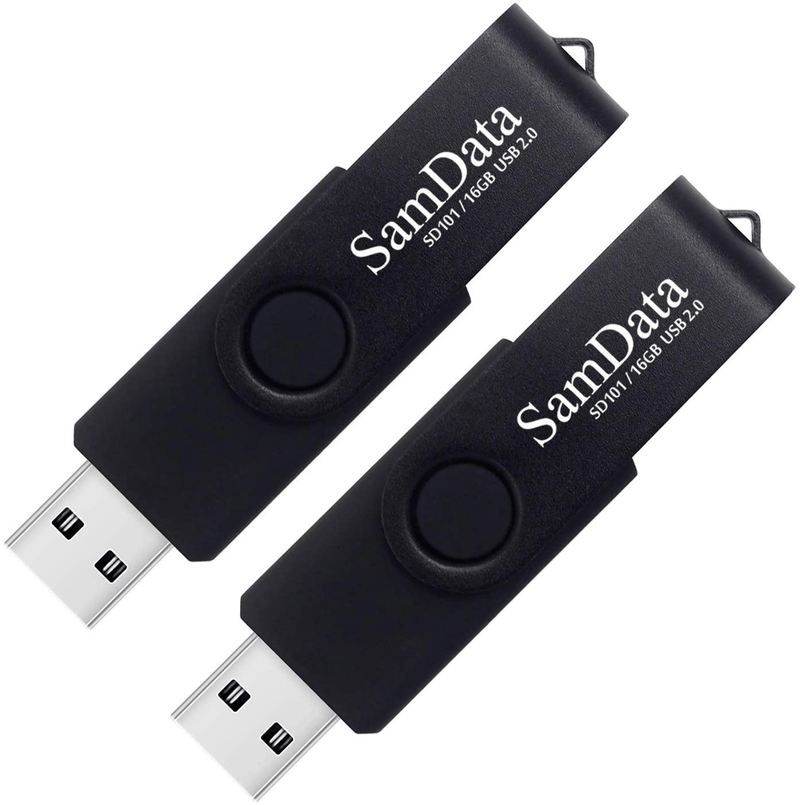 SamData 32GB USB Flash Drives 2 Pack 32GB Thumb Drives Memory Stick Jump Drive with LED Light for Storage and Backup (2 Colors: Black Blue) Electronics > Electronics Accessories > Computer Components > Storage Devices > USB Flash Drives SamData Black 16GB*2 16GB 