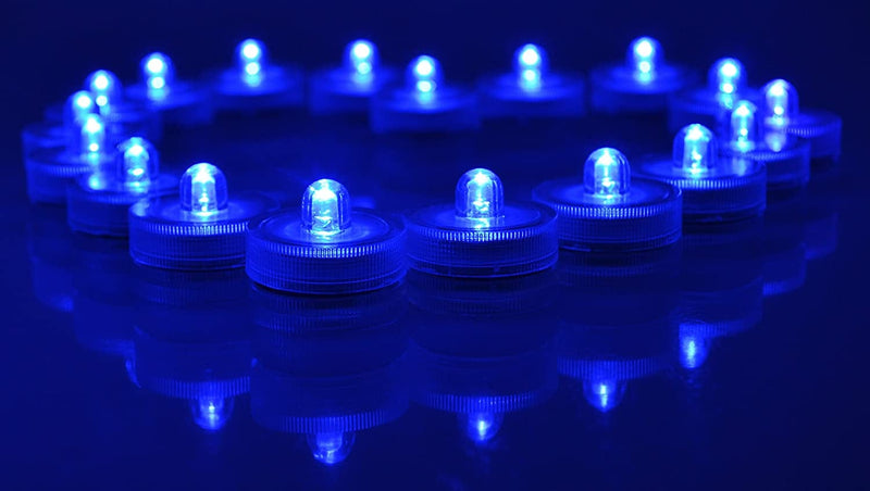 SAMYO Set of 36 Waterproof Wedding Submersible Battery LED Tea Lights Underwater Sub Lights- Wedding Centerpieces Party Decorate (Blue) Home & Garden > Pool & Spa > Pool & Spa Accessories Samyo   