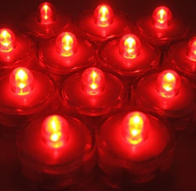 SAMYO Set of 36 Waterproof Wedding Submersible Battery LED Tea Lights Underwater Sub Lights- Wedding Centerpieces Party Decorate (Blue) Home & Garden > Pool & Spa > Pool & Spa Accessories Samyo Red 12Pcs 