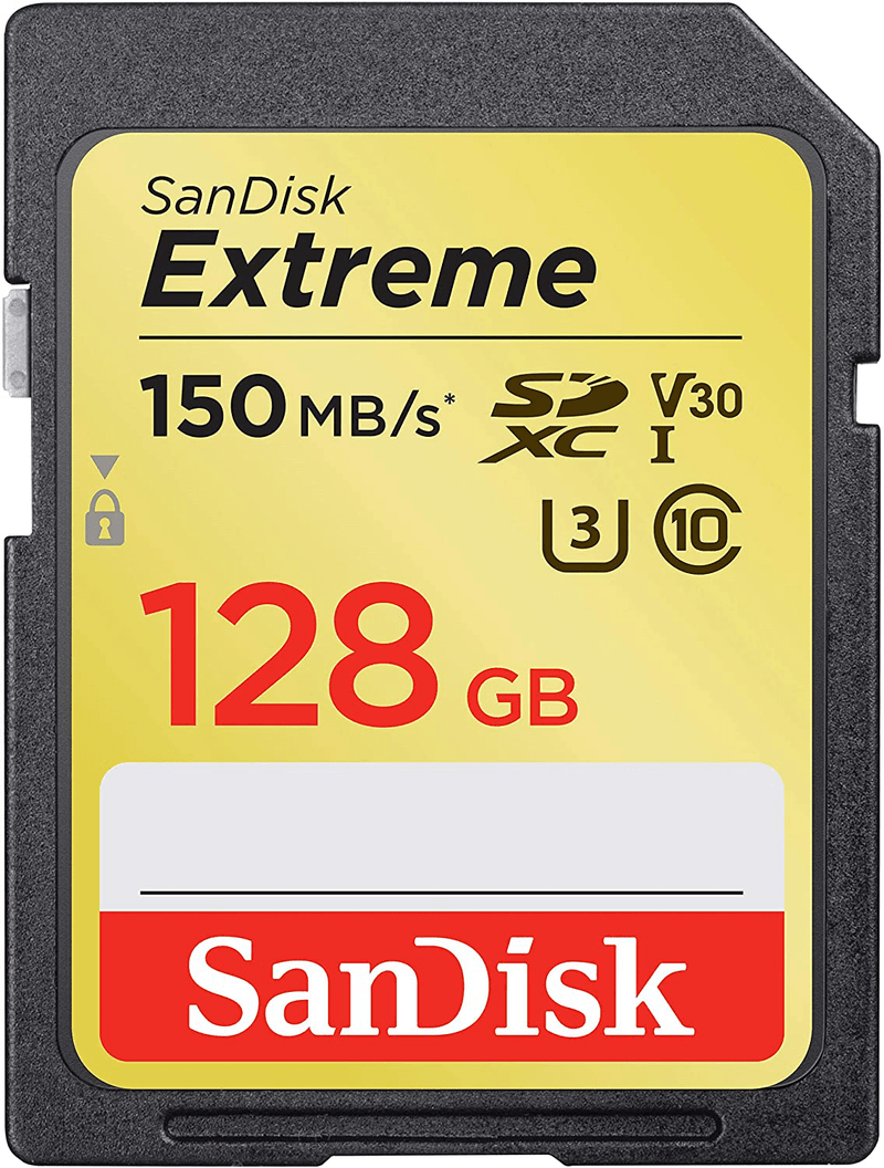 SanDisk 128GB Extreme SDXC UHS-I Card - C10, U3, V30, 4K UHD, SD Card - SDSDXV5-128G-GNCIN Electronics > Electronics Accessories > Memory > Flash Memory > Flash Memory Cards SanDisk Card 128GB 