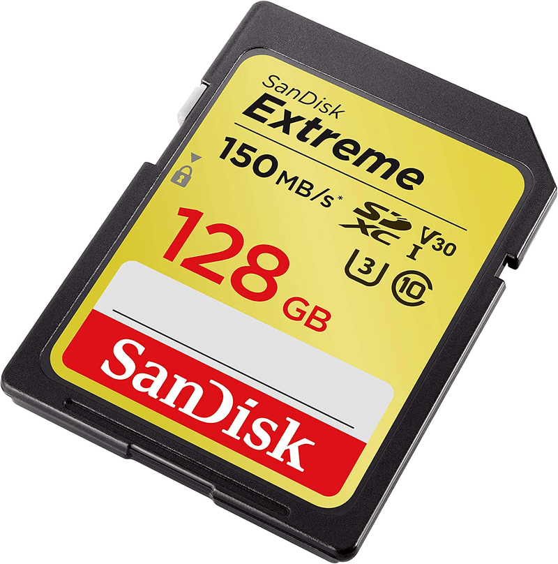 SanDisk 128GB Extreme SDXC UHS-I Card - C10, U3, V30, 4K UHD, SD Card - SDSDXV5-128G-GNCIN Electronics > Electronics Accessories > Memory > Flash Memory > Flash Memory Cards SanDisk   
