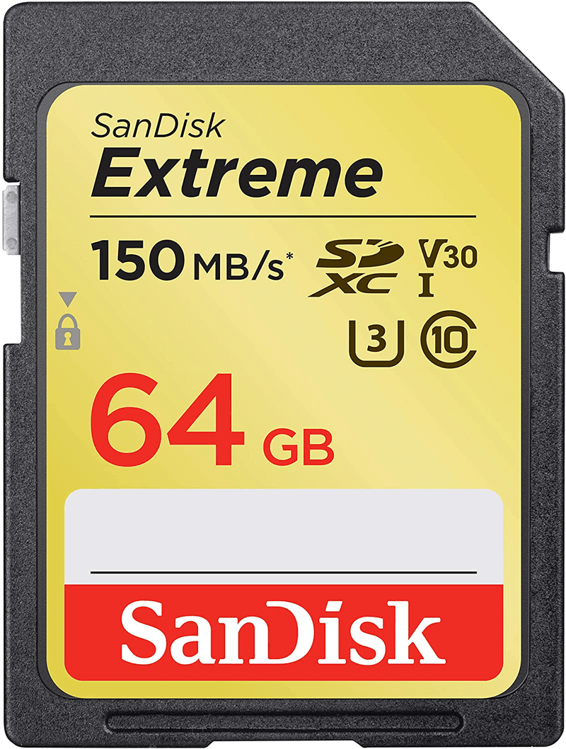 SanDisk 128GB Extreme SDXC UHS-I Card - C10, U3, V30, 4K UHD, SD Card - SDSDXV5-128G-GNCIN Electronics > Electronics Accessories > Memory > Flash Memory > Flash Memory Cards SanDisk Card 64GB 
