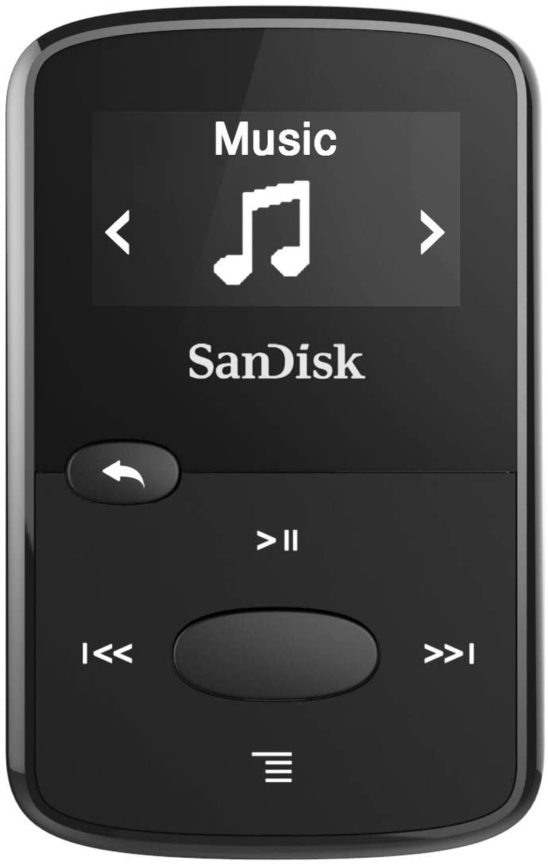 SanDisk 8GB Clip Jam MP3 Player, Black - microSD card slot and FM Radio - SDMX26-008G-G46K Electronics > Audio > Audio Players & Recorders > MP3 Players SanDisk Black 0.96” TFD-LCD 8GB