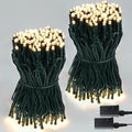 SANJICHA 2-Pack 66FT 200 LED Christmas Lights, Extendable Christmas Tree Lights, Waterproof Outdoor String Lights Indoor with Memory Function & Timer & 8 Lighting Modes (Warm White) Home & Garden > Lighting > Light Ropes & Strings SANJICHA Warm White  