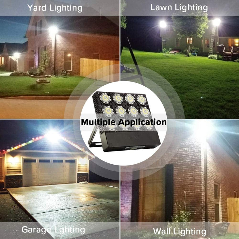 SANSI 60-70W (500W Equiv.) Outdoor LED Security Flood Light with Plug, Daylight 5700K, Super Bright 7000Lm, IP66 Waterproof Home & Garden > Lighting > Flood & Spot Lights SANSI   
