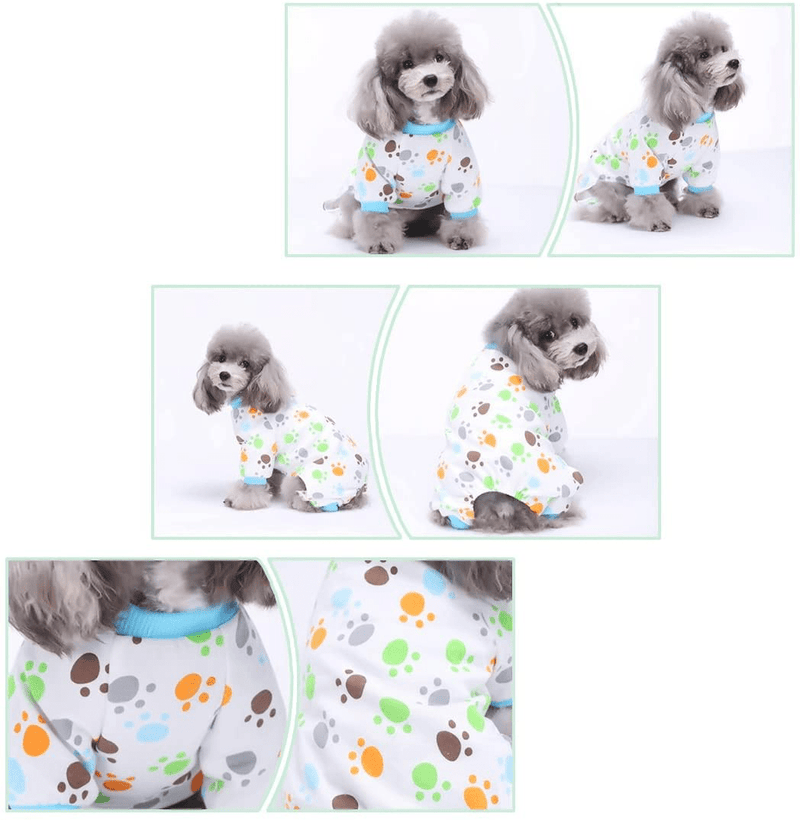 Scheppend 2-Pack Pet Clothes Puppy Cute Pajamas Dog Cotton Body Suit Cats Jumpsuits Cozy Apparel Dogs Pjs Small Canine Jammies Animals & Pet Supplies > Pet Supplies > Cat Supplies > Cat Apparel Scheppend   