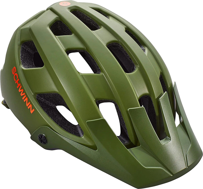 Schwinn Bunker ERT Youth/Adult Bike Helmet, Fits Head Circumferences 54-62 Cm, Find Your Sizing, Multiple Colors Sporting Goods > Outdoor Recreation > Cycling > Cycling Apparel & Accessories > Bicycle Helmets Pacific Cycle, Inc Green Medium 