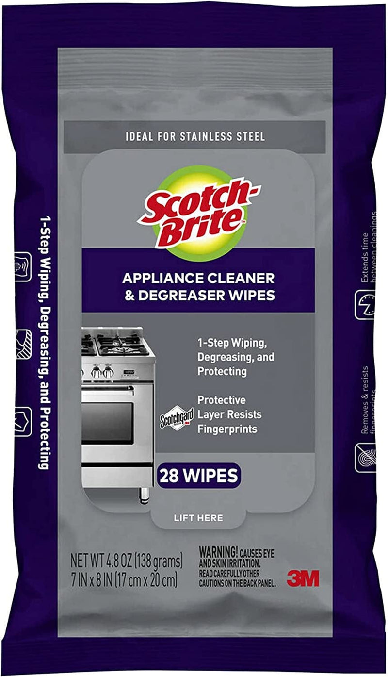 Scotch-Brite Appliance Cleaner Cleaning Wipes, 28 Wipes Home & Garden > Household Supplies > Household Cleaning Supplies 3M   