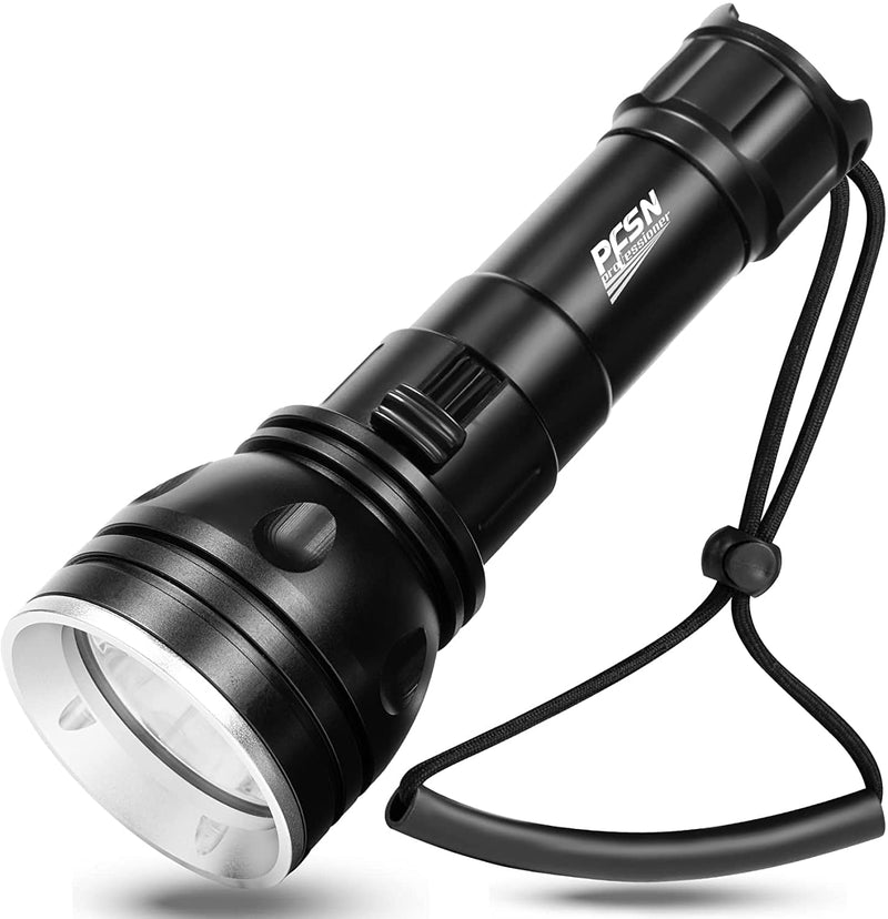 Scuba Diving Lights, PFSN DF-3000 Professional Underwater Flashlight 150M Waterproof Dive Torch with Long Lasting Rechargeable Battery, Super Bright Light Great for Night Caving Explore Fishing Home & Garden > Pool & Spa > Pool & Spa Accessories PFSNTECH 10.0 Watts  
