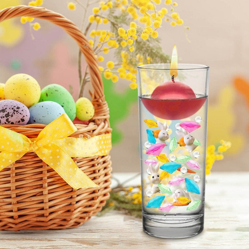 Sdjma Easter Vase Filler Water Gel Beads - Floating Pearls for Vases, Clear Water Beads Bunny Vase Fillers Decor Set for Floating Candles Easter Party Rabbit Table Decorations