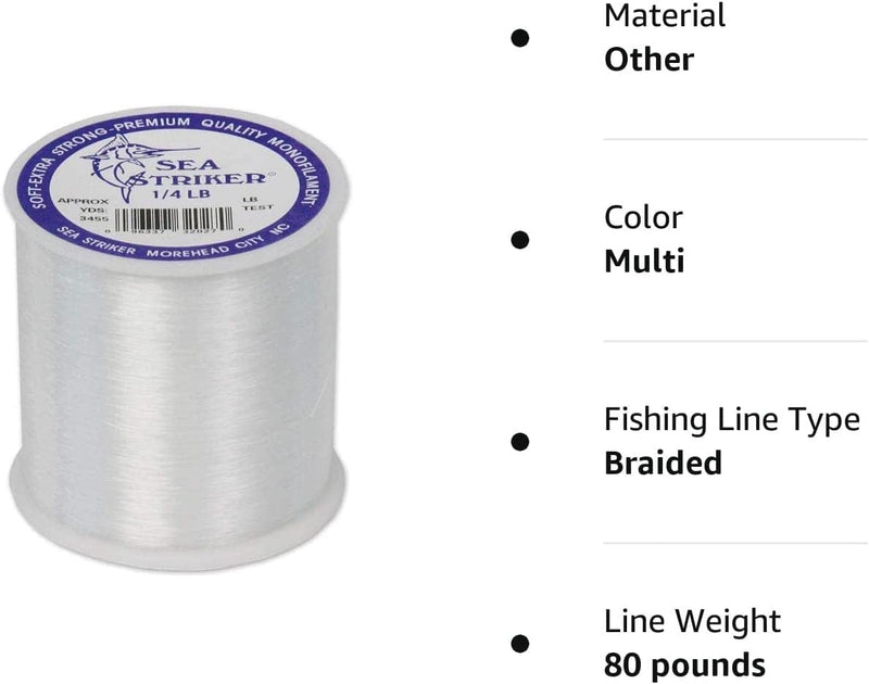 Sea Striker Monofilament Fishing Line 80 Pound Test Sporting Goods > Outdoor Recreation > Fishing > Fishing Lines & Leaders Sea Strikre   