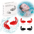 SEBELZY Swimming Ear Plugs，2 Pairs (Blue&White) Sporting Goods > Outdoor Recreation > Boating & Water Sports > Swimming SEBELZY Black&red  