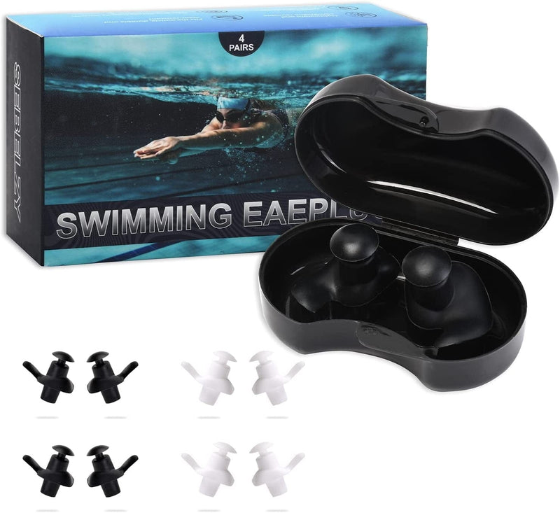 SEBELZY Swimming Ear Plugs (Multi-Color)… Sporting Goods > Outdoor Recreation > Boating & Water Sports > Swimming SEBELZY Black&white  