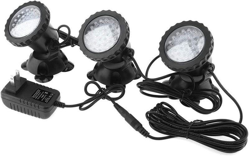 Securitying Pond Light, 36 LED Waterproof Underwater Submersible Lights Multi-Color Spotlight for Garden Fountain Fish Tank Pool, Control Not Included (3 Pack) Home & Garden > Pool & Spa > Pool & Spa Accessories EPCDirect 3 Pack  