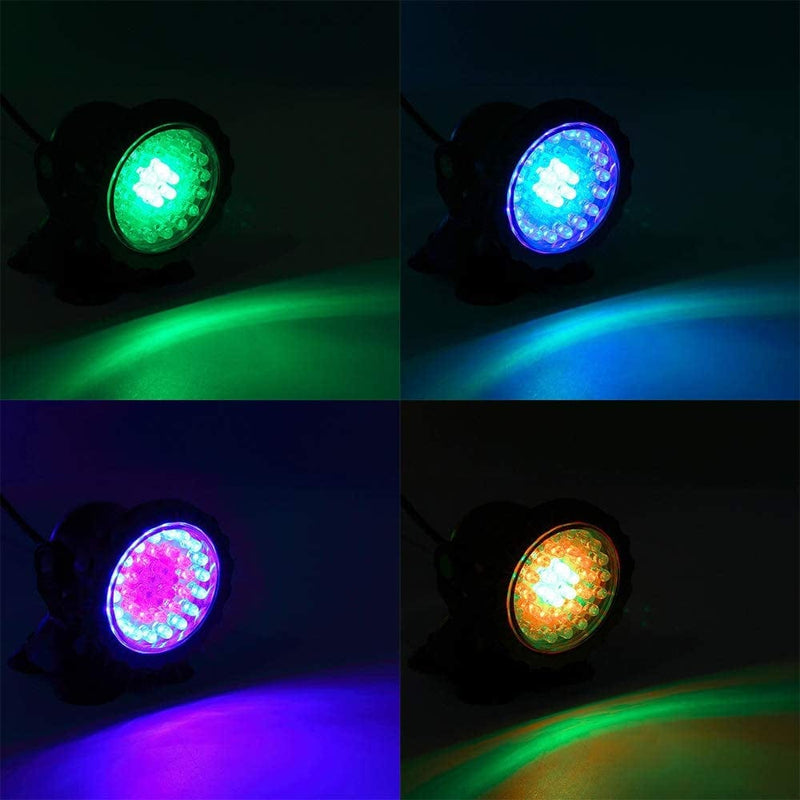 Securitying Pond Light, 36 LED Waterproof Underwater Submersible Lights Multi-Color Spotlight for Garden Fountain Fish Tank Pool, Control Not Included (3 Pack) Home & Garden > Pool & Spa > Pool & Spa Accessories EPCDirect   