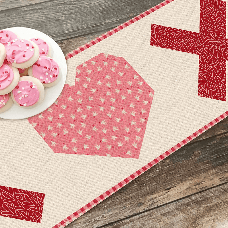 Seliem Red Pink Valentine’S Day XOXO Table Runner, Love Heart Tabletop Scarf Home Buffalo Check Plaid Kitchen Decor, Anniversary Wedding Holiday Rustic Burlap Dining Decorations Party Supply 13 X 72 Home & Garden > Decor > Seasonal & Holiday Decorations Seliem   