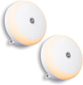 Seriecozy LED Night Light Plug in Nightlight with Dusk to Dawn Sensor Smart Warm White Night Wall Light Anti-Infrared for Bathroom, Bedroom, Home, Kitchen, Hallway, Energy Efficient, Round, 2 Pack Home & Garden > Lighting > Night Lights & Ambient Lighting SerieCozy 2 Warm White 2 PACK 