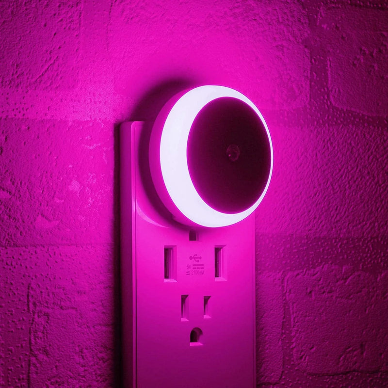 Seriecozy Red Night Light, Plug in Nightlight with Sensor, Diffused Light, Energy Efficient, Night Light Plug into Wall, for Bedroom, Bathroom, Kitchen, Hallway, Kids Room, Stairs, 2 Pack Home & Garden > Lighting > Night Lights & Ambient Lighting SerieCozy Pink 2 PACK 