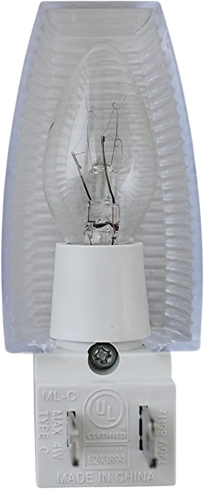 Set of 2 Night Light On/Off Switch UL Certified White Base Clear See Thru Top Suitable for Bathroom, Bedroom, Hallway, Kids Room Home & Garden > Lighting > Night Lights & Ambient Lighting Dependable Industries inc. Essentials   