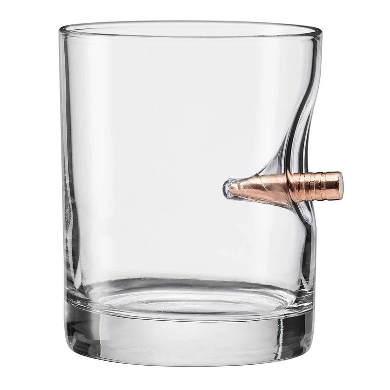 [Set of 2] the Original Benshot 11Oz Rocks Glass with .308 Bullet | Made in the USA