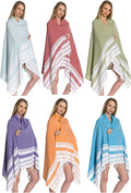 (Set of 6) 100% Turkish Cotton Bath Beach Hammam Peshtemal Towel Throw Fouta Blanket Set XL Prewashed (Multi3) Home & Garden > Linens & Bedding > Towels BOSPHORUS Multi3  