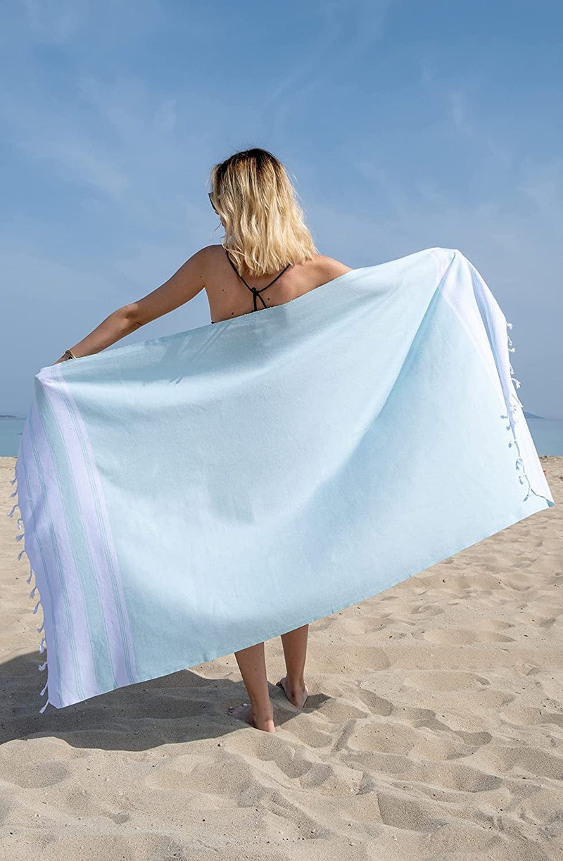 (Set of 6) 100% Turkish Cotton Bath Beach Hammam Peshtemal Towel Throw Fouta Blanket Set XL Prewashed (Multi3) Home & Garden > Linens & Bedding > Towels BOSPHORUS   