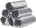 (Set of 6) 100% Turkish Cotton Bath Beach Hammam Peshtemal Towel Throw Fouta Blanket Set XL Prewashed (Multi3) Home & Garden > Linens & Bedding > Towels BOSPHORUS Black  