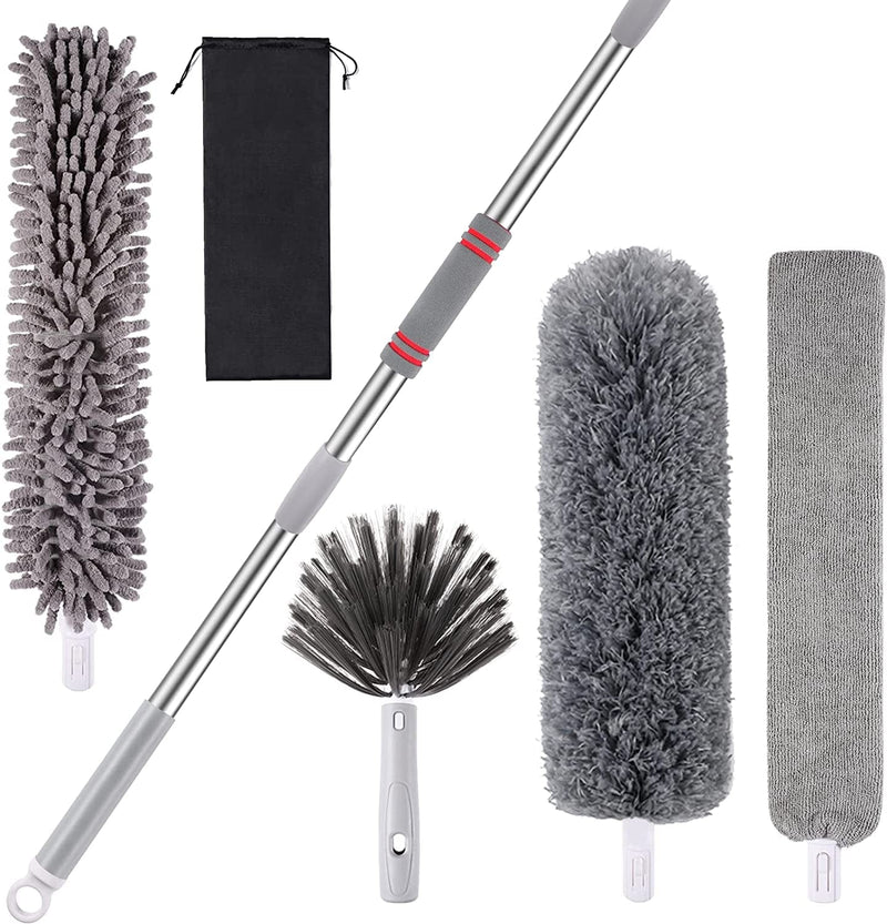 Setsail Dusters for Cleaning, 93 Inches Thick Aluminum Duster with Extension Pole, with Washable Microfiber Duster, Cobweb Duster, Ceiling Fan Duster, Flat Gap Cleaning Duster for Household Cleaning Home & Garden > Household Supplies > Household Cleaning Supplies SetSail   