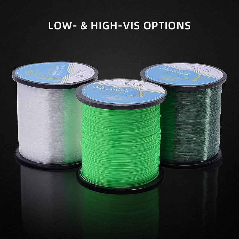 SF Monofilament Fishing Line with Spool Strong Mono Nylon Leader Line 8/10/12/15/20/25/30/40/50/60/80/100LB Clear/Green Fishing Wire Saltwater Freshwater for Hanging Decorations Sewing Craft Balloons Sporting Goods > Outdoor Recreation > Fishing > Fishing Lines & Leaders SF   