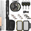 SF SF-001 Fly Fishing Rod and Reel Combo Starter Kit Outfit 4 Piece 3/4Wt 7.6Ft, 5/6Wt 7/8Wt 9Ft, MF Action with Cork Handle, Aluminum Pre-Spooled Reel, Carrying Case, Fly Box&Flies for New and Younger Anglers Sporting Goods > Outdoor Recreation > Fishing > Fishing Rods SF Fly Rod and Reel Combo 3/4wt Combo-7'6'', 3/4wt, 4sec, M.F 