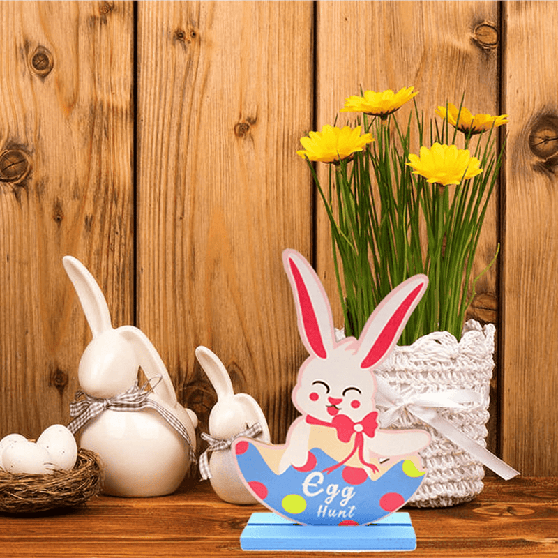 Sfcddtlg 4PCS Easter Tabletop Decoration-Easter Table Centerpieces Bunny Decorations for Home Outdoor Garden Yard Lawn and Patio Party Favors