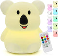 Shaarkmango Cute Kids Night Light, Bear Kids Lamp 9 Colors Changing Cool Aesthetic Touch Nightlight for Toddler Battery Operated Baby LED Nursery Lights Kawaii Room Desk Decor Gift for Girls Boys