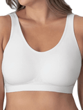 SHAPERMINT Compression Wirefree High Support Bra for Women Small to Plus Size Everyday Wear, Exercise and Offers Back Support Apparel & Accessories > Clothing > Underwear & Socks > Bras Shapermint White X-Large 